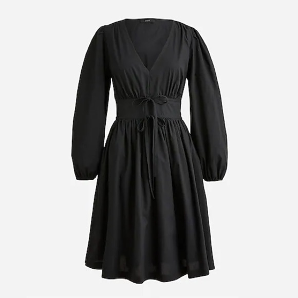 J Crew V-neck cotton poplin mini dress Item BK961 - Picture 3 of 4